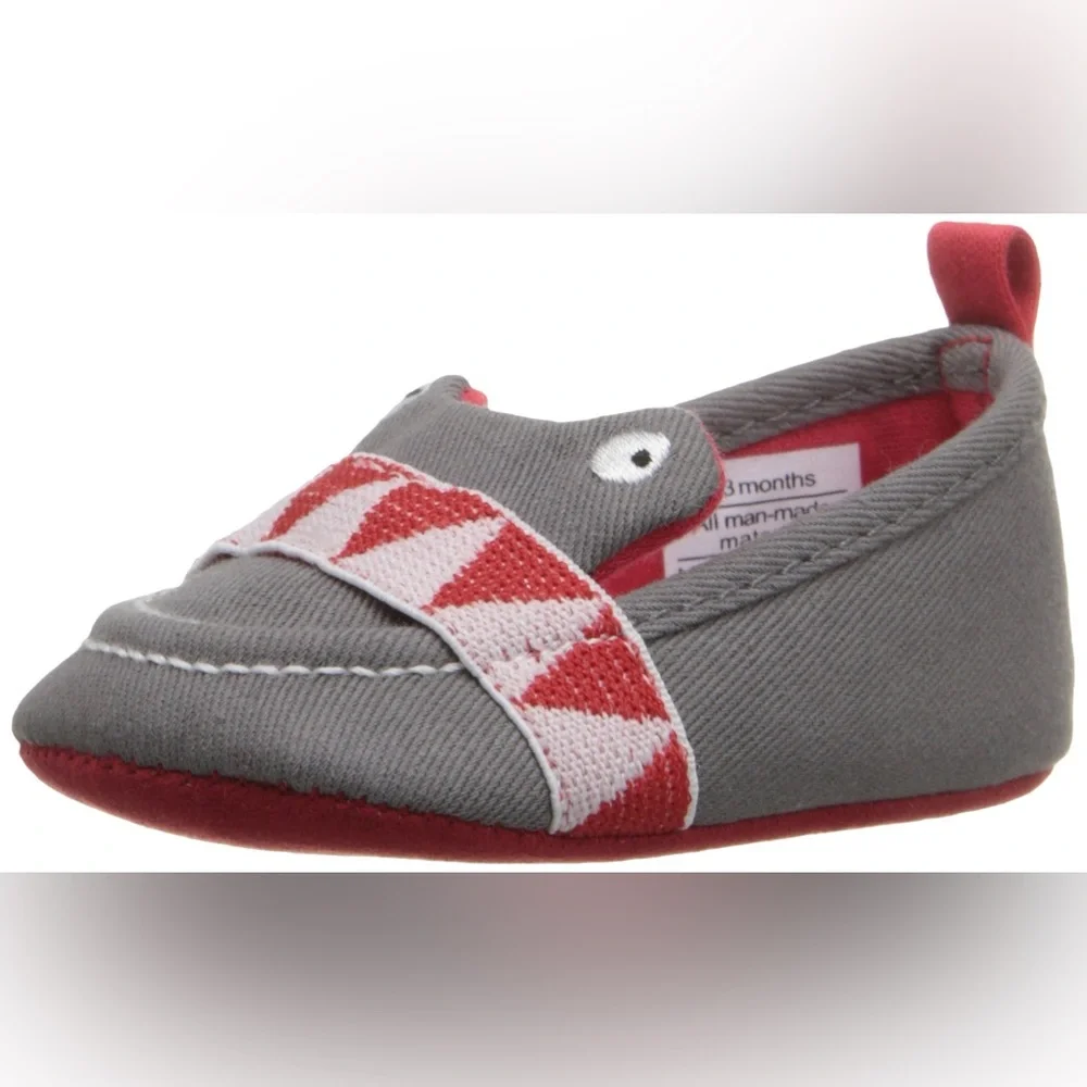 ROSIE POPE infant Red and Gray I See You Baby Shoes
